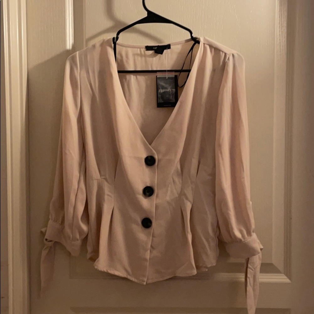 Cream button shirt